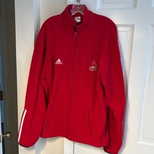 Adidas Vintage Red Zip-Up Jacket with Cardinals logo-2004 World Series!